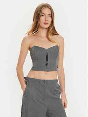 TWINSET TWINSET Топ 242AM2044 Сірий Slim Fit