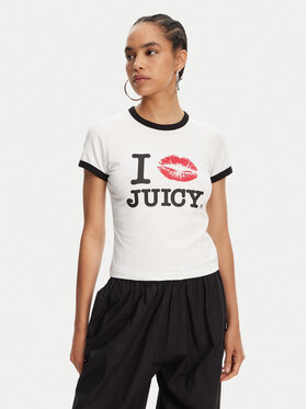 Juicy Couture Juicy Couture Футболка I Kiss JCWCT125318 Білий Slim Fit