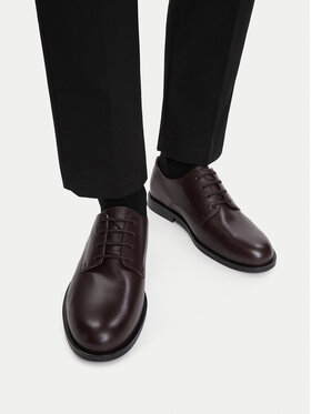 Calvin Klein Обувки Calvin Klein Ess Rubber Derby Lth HM0HM02056 Тъмнокафяв