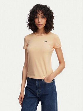 Lacoste Lacoste Футболка TF5289 Світло-помаранчевий Slim Fit