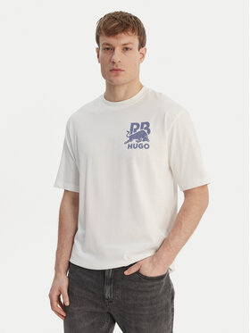 HUGO HUGO Camiseta Delel_RB 50564572 Blanco Relaxed Fit
