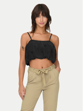 ONLY ONLY Топ Lou 15342566 Чорний Cropped Fit