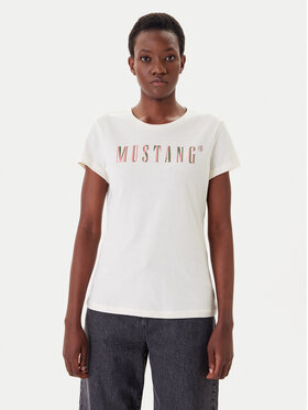 Mustang Mustang Футболка Loa 1016146 Écru Slim Fit