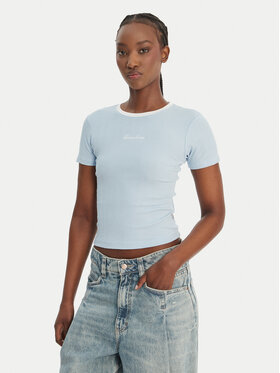 Guess Jeans Guess Jeans Футболка W6GPA9 KF641 Блакитний Slim Fit