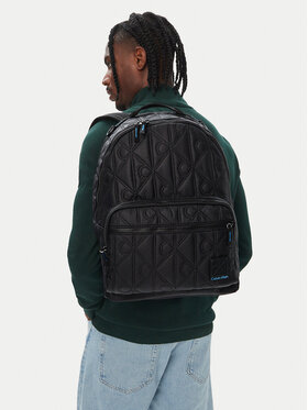 Calvin Klein Plecak Calvin Klein Emblem Aop Puffer Backpack LV04D3474G Czarny