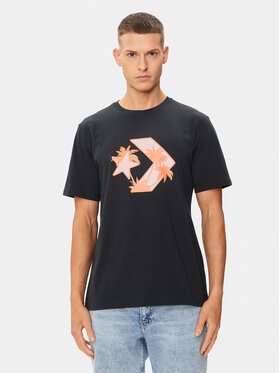 Converse Converse Marškinėliai M Festival Star Chev Tee 10026417-A01 Juoda Regular Fit