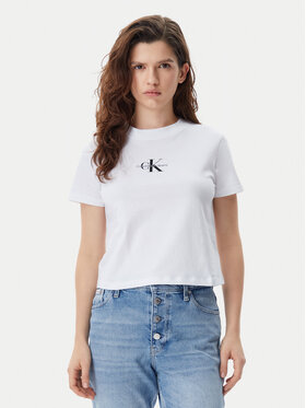 Calvin Klein Jeans Calvin Klein Jeans T-shirt Baby Tee J20J223113 Bianco Slim Fit