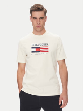 Tommy Hilfiger Tommy Hilfiger Póló American Monotype MW0MW39843 Ekru Regular Fit