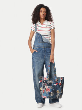 Tommy Jeans Дамска чанта Tommy Jeans Tjw Bodega Trompe L'Oeil Tote AW0AW19304 Тъмносин