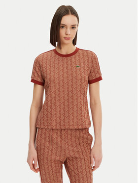 Lacoste Lacoste Majica TF3244 Oranžna Slim Fit