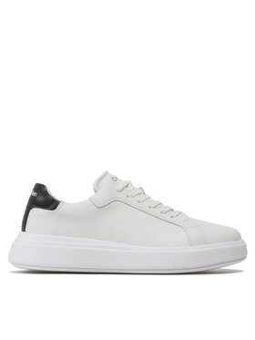 Calvin Klein Snīkeri Calvin Klein Low Top Lace Up Lth HM0HM01016 Balts