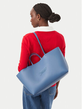 Tommy Jeans Kabelka Tommy Jeans Tjw Must Tote AW0AW19051 Svetlo modrá