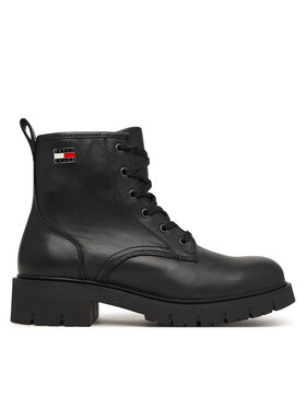Tommy Jeans Bakancs Tommy Jeans Tjw Cleated Lace Up Boots EN0EN03104 Fekete