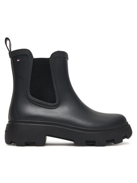 Tommy Hilfiger Holínky Tommy Hilfiger Flag Ankle Warm Lining FW0FW08974 Černá