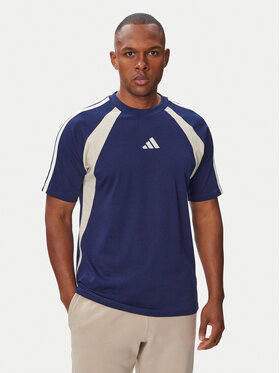 adidas adidas T-Shirt Seasonal Essentials Colorblock KF4193 Σκούρο μπλε Regular Fit