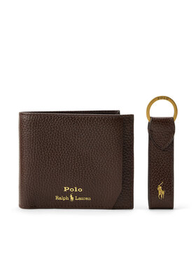 Polo Ralph Lauren Zestaw portfel i brelok Polo Ralph Lauren Pbl Gftbx 2-Gbx 405974635002 Brązowy ciemny