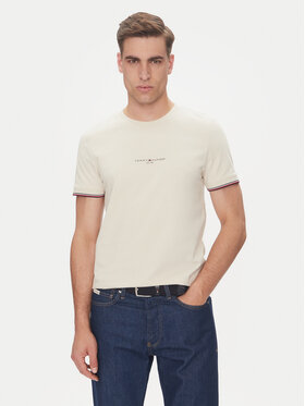 Tommy Hilfiger Tommy Hilfiger T-shirt Logo MW0MW32584 Bež Regular Fit
