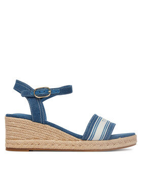 Tommy Hilfiger Espadrilky Tommy Hilfiger Mid Wedge Espad Webbing FW0FW09230 Modrá