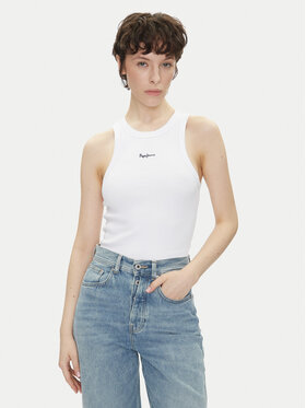 Pepe Jeans Pepe Jeans Топ Marian PL506035 Білий Slim Fit