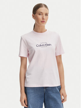 Calvin Klein Jeans Calvin Klein Jeans T-shirt NYC Logo LV047F810G Rosa Classic Fit
