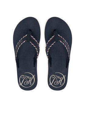 Tommy Hilfiger Japanke Tommy Hilfiger Webbing Beach Sandal FW0FW09038 Tamnoplava