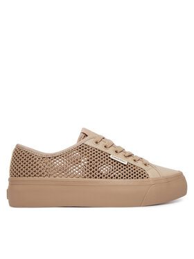 Calvin Klein Sneakers Calvin Klein Vulc Flatf Lace Up Lin Mesh HW0HW02971 Bej