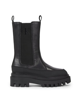 Calvin Klein Jeans Štibletai Calvin Klein Jeans Flatform Chelsea Boot Lth Wn YW0YW01111 Juoda