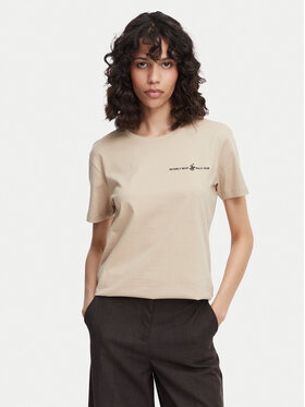 Beverly Hills Polo Club Beverly Hills Polo Club Camiseta P-SS26W-TS085 Beis Regular Fit
