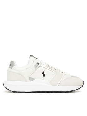 Polo Ralph Lauren Sneakersy Polo Ralph Lauren Train 89 V2 Suede-Paneled Sneaker 809973974001 Biela