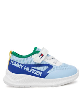 Tommy Hilfiger Sneakersy Tommy Hilfiger Low Cut Lace-Up/Velcro Sneaker T1B9-33868-1756 M Modrá