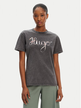 HUGO HUGO Футболка Damacia_5 50544868 Чорний Regular Fit