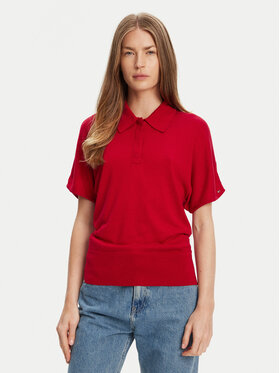 Tommy Hilfiger Tommy Hilfiger Polo marškinėliai WW0WW45652 Raudona Regular Fit