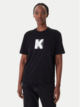 Karl Lagerfeld Jeans Karl Lagerfeld Jeans Camiseta B1W17055 Negro Relaxed Fit