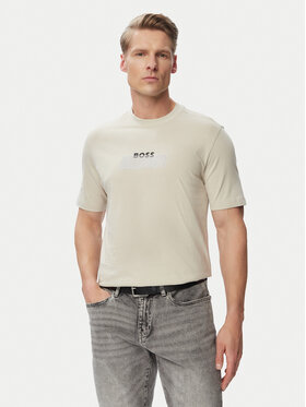 BOSS BOSS Camiseta Logo Tape 50566606 Beis Regular Fit