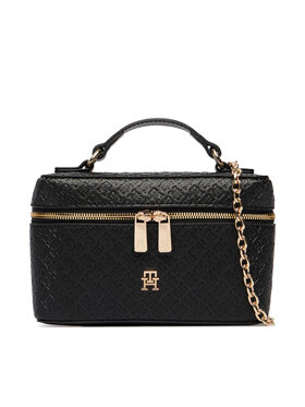 Tommy Hilfiger Geantă Tommy Hilfiger Th Icon Chain Vanity Bag Mono AW0AW19021 Negru