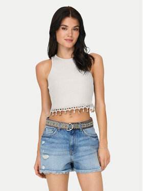 ONLY ONLY Топ Shelly 15325019 Білий Slim Fit
