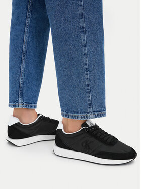 Calvin Klein Superge Calvin Klein Retro Runner Lace Up Nylon Mg YW0YW01990 Črna