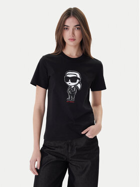 KARL LAGERFELD KARL LAGERFELD T-shirt A1W17126 Crna Regular Fit