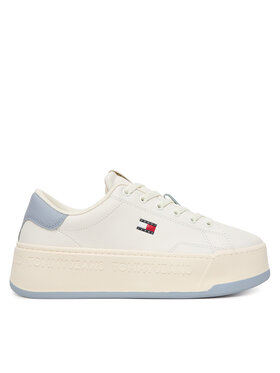 Tommy Jeans Tenisice Tommy Jeans Tjw Script Cupsole Flatform EN0EN02961 Krem