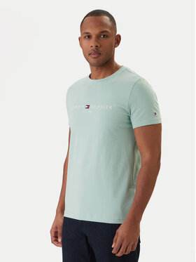 Tommy Hilfiger Tommy Hilfiger Camiseta Logo MW0MW11797 Verde Regular Fit