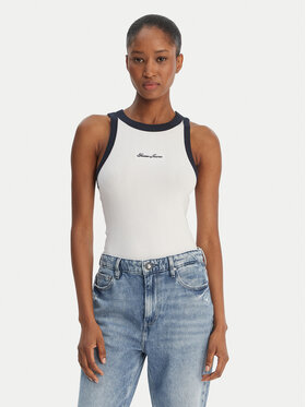 Guess Jeans Guess Jeans Топ W6GPZ8 KF641 Білий Slim Fit