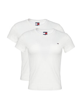 Tommy Jeans Tommy Jeans Conjunto de camisetas DW0DW21366 Blanco Slim Fit