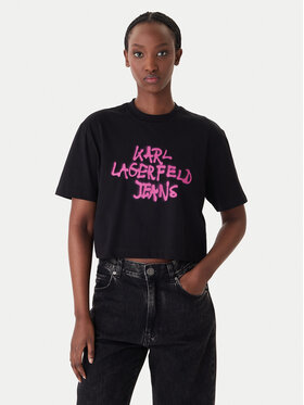 Karl Lagerfeld Jeans Karl Lagerfeld Jeans Camiseta B1W17054 Negro Relaxed Fit