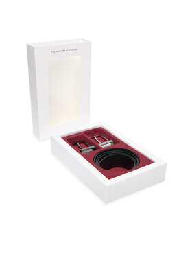 Tommy Hilfiger Vīriešu josta Tommy Hilfiger Business Rev Lux Set Gp AM0AM13831 Melns