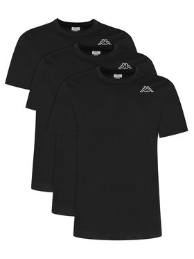 Kappa Kappa Conjunto de camisetas Logo Sylvo 322562W Negro Regular Fit
