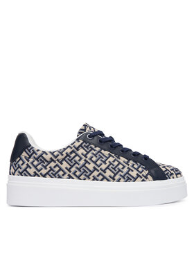 Tommy Hilfiger Sneakersy Tommy Hilfiger Chic Platform Monogram FW0FW09398 Beżowy