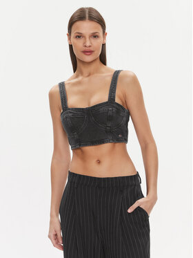 Tommy Jeans Tommy Jeans Top Bustier Top Ah7185 DW0DW17699 Nero Slim Fit