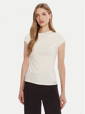 Calvin Klein Calvin Klein Majica LV047B275G Écru Slim Fit