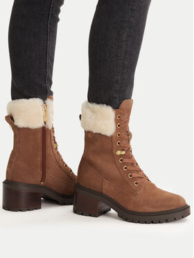 Tommy Hilfiger Polacchine Tommy Hilfiger Th Shearling Lace Up Boot FW0FW08999 Marrone
