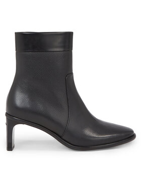 Calvin Klein Īsie zābaki Calvin Klein Curved Stil Ankle Boot 55 HW0HW01889 Melns